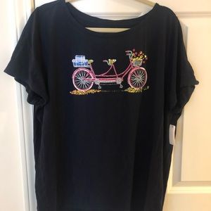 NWT Talbots Woman Bicycle T-shirt 2x